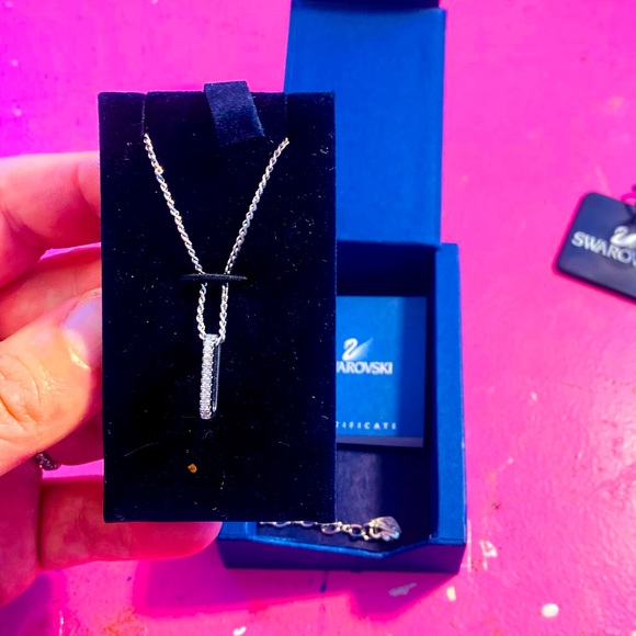 Swarovski pave paperclip necklace - Picture 1 of 13